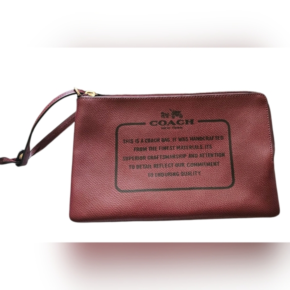 Coach Story Patch Pouch Wristlet 9" x 6" - Picture 1 of 5